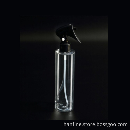 Factory direct sales cylinder 300ML Plastic PET beauty salons bottle with spray gun
